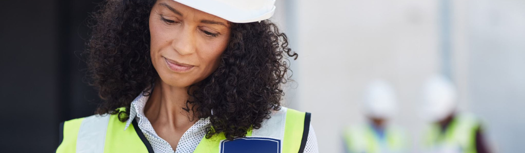 woman working in construction