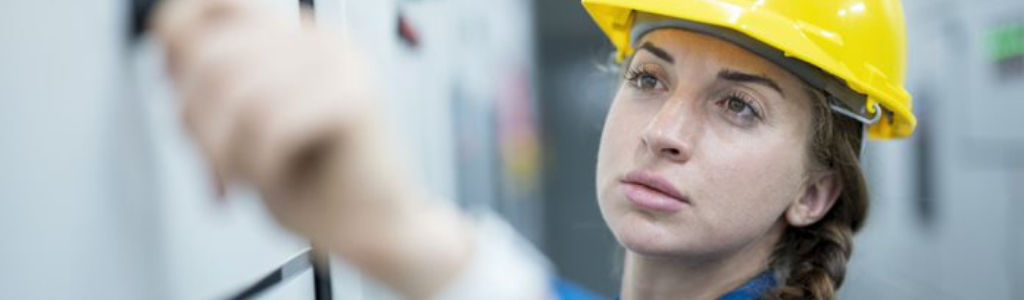 Woman working in energy management
